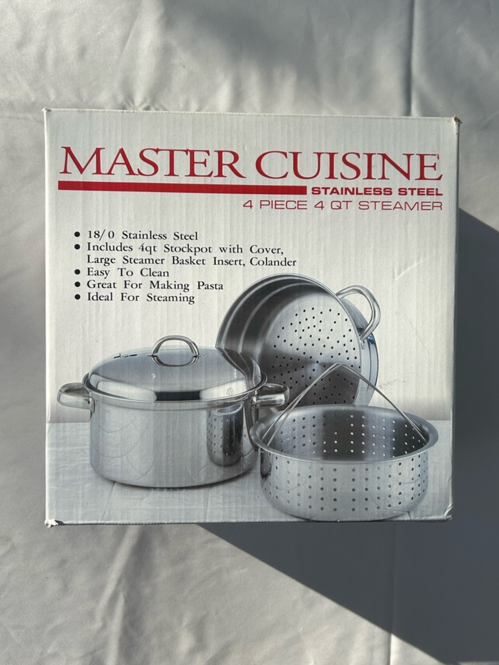 Stainless Steel 4-Piece 4QT Steamer Set - Silver